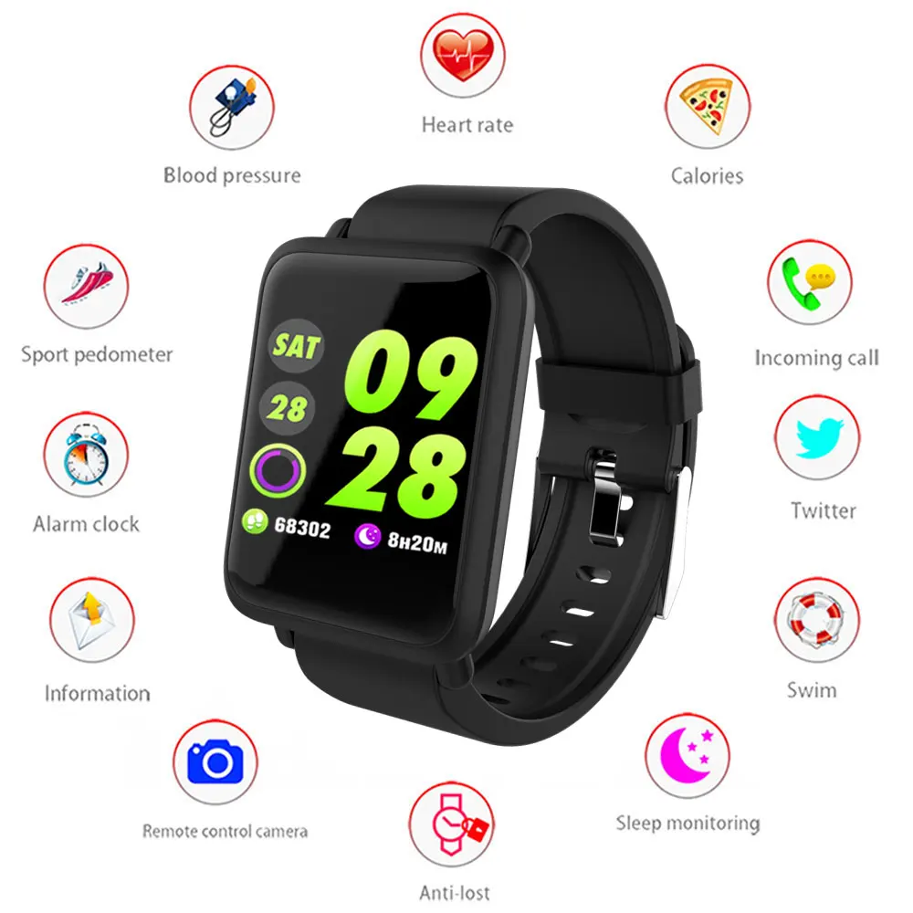M28 Смарт Часы Heart Rate крови Давление кислорода Фитнес трекер умный браслет