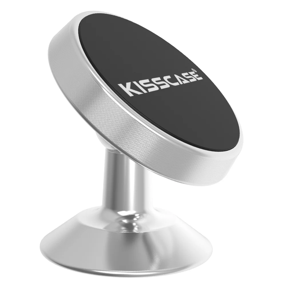 Silver KISSCASE магнитный автомобильный держатель для телефона на вентиляционное отверстие gps универсальный держатель для мобильного телефона для iPhone X XS 7 держатель для телефона в автомобиле поддержка - Цвет: Silver