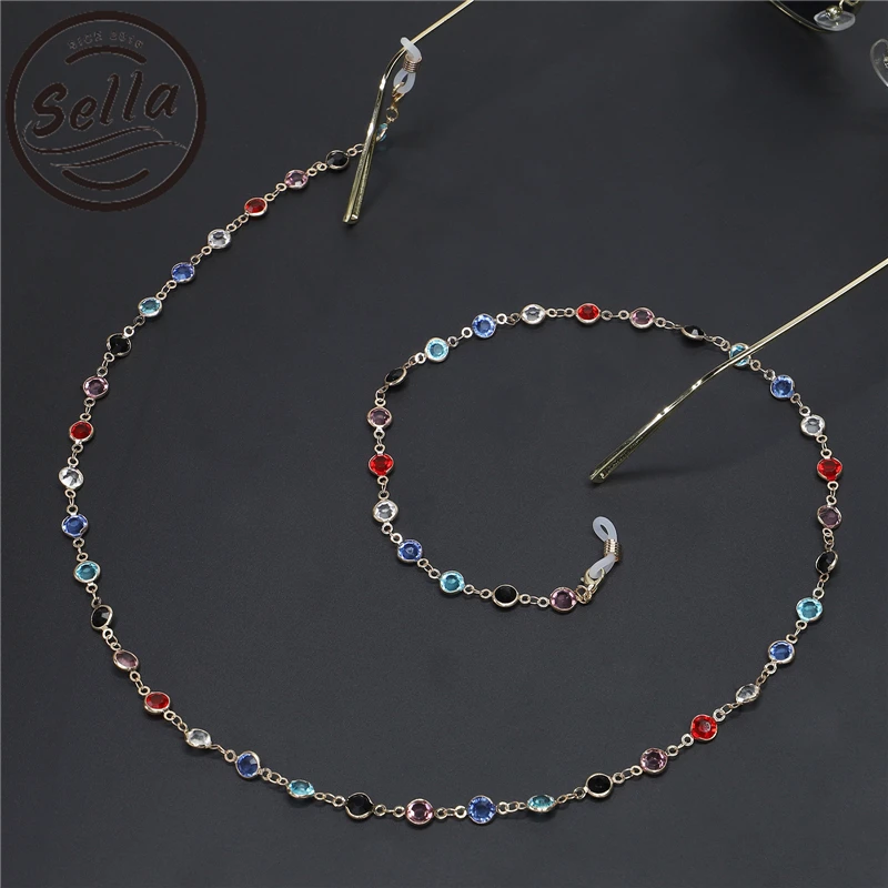 Новинка модное ожерелье Sella для солнцезащитных очков ремешок с цветными бусинами