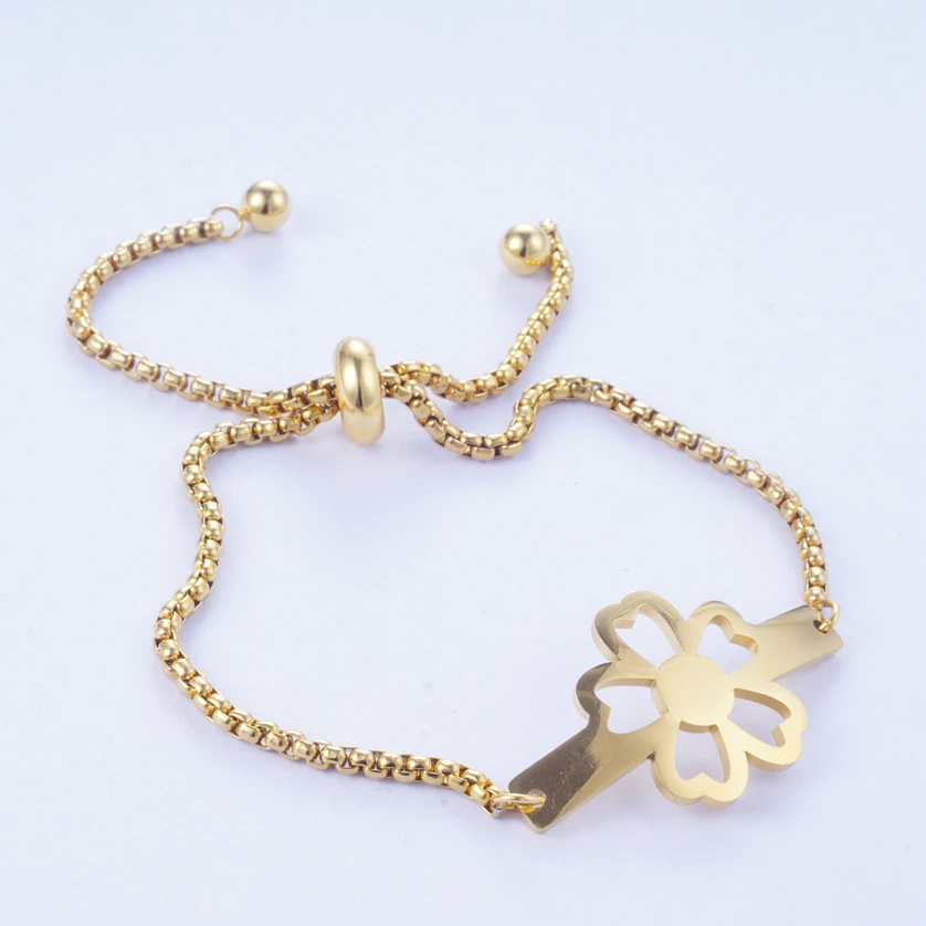 Yunkingdom цветок из нержавеющей стали ювелирные изделия титана металла золотого