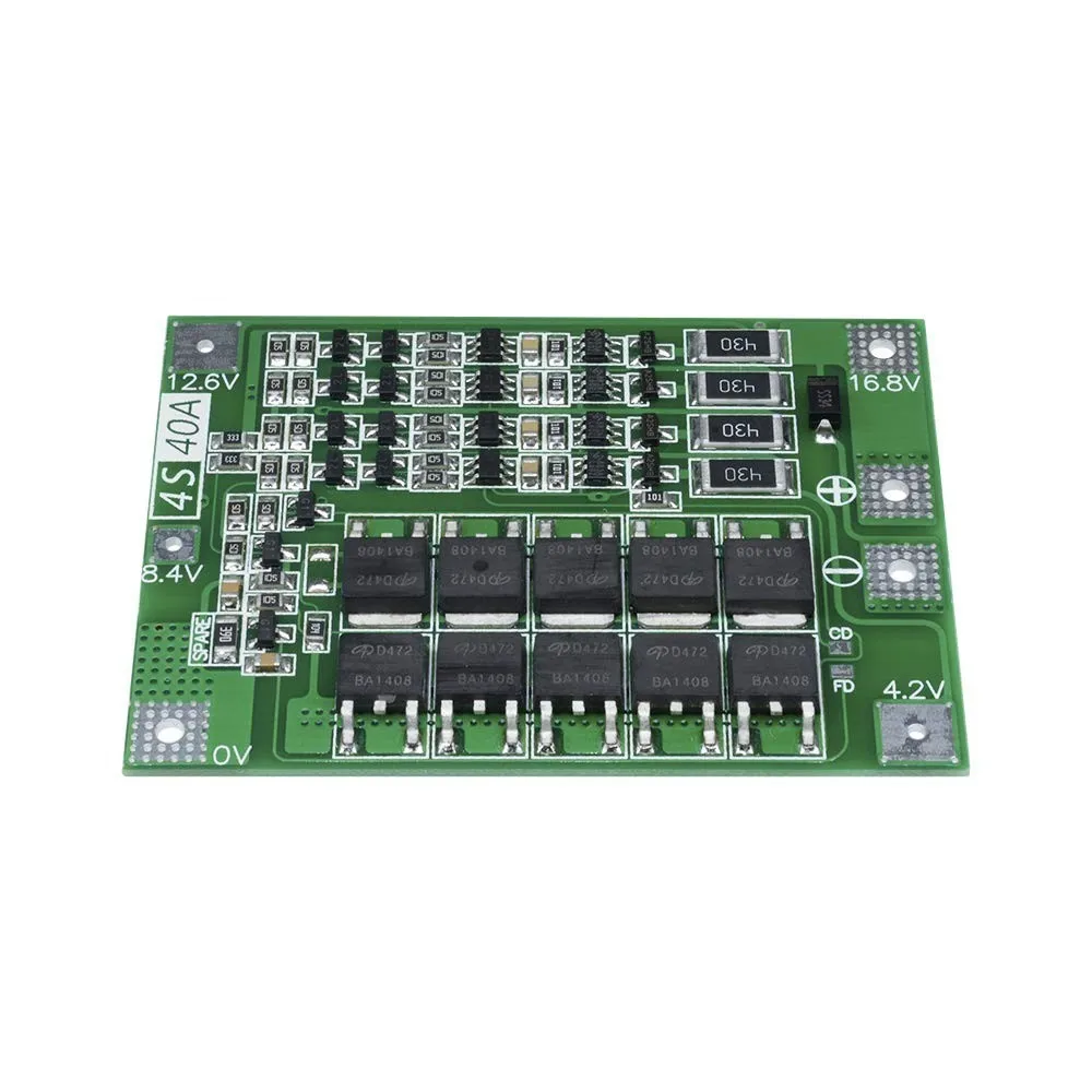4S 40A литий ионный Батарея 18650 Зарядное устройство PCB плата защиты BMS с балансом для