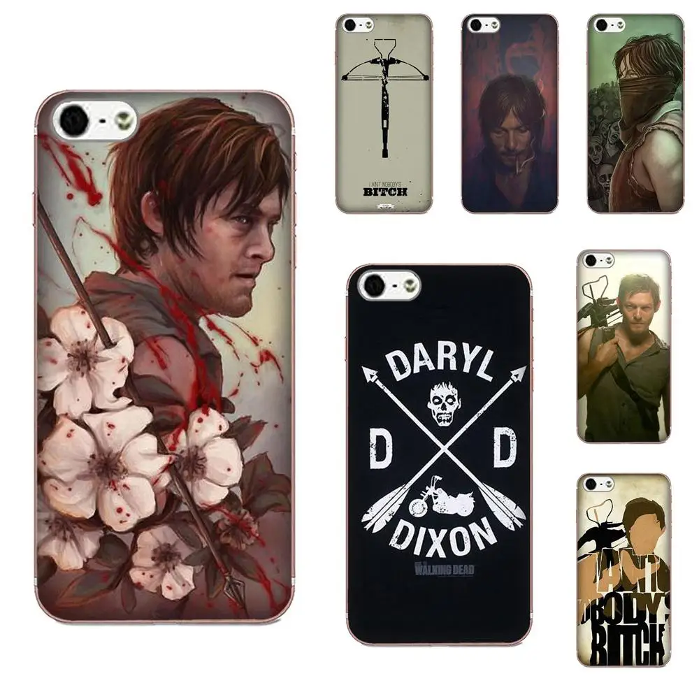 Мягкий чехол для Samsung Galaxy Note 5 8 9 S3 S4 S5 S6 S7 S8 S9 S10 mini Edge Plus Lite The Walking Dead Norman Reedus Daryl