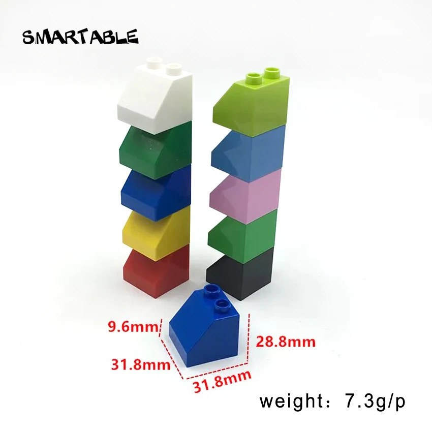 Кубики Smartable большие склоны 45 2x2 детали для сборки совместимы с основными
