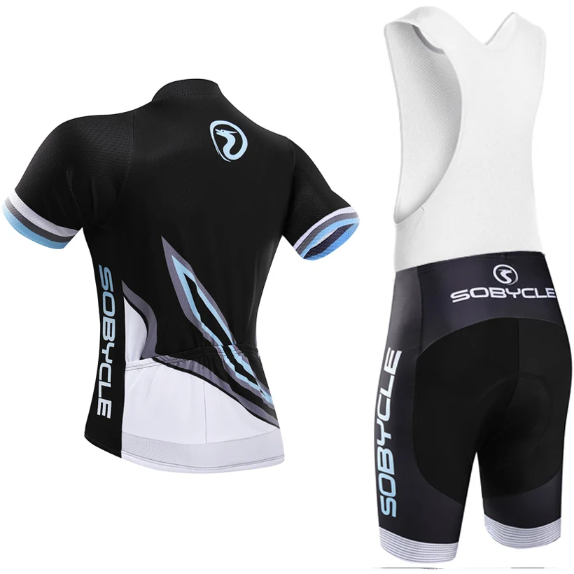 sobycle Black pro велосипедные топы 9D pad нагрудники шорты форма Ropa Ciclismo мужские летние дышащие bi-велосипеды Maillots Culotte