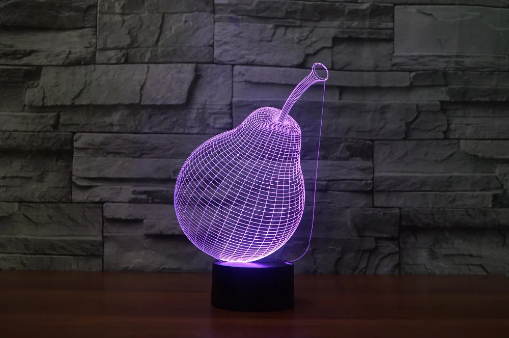 Рождественский креативный фруктовый Ночной светильник лампа с цветным