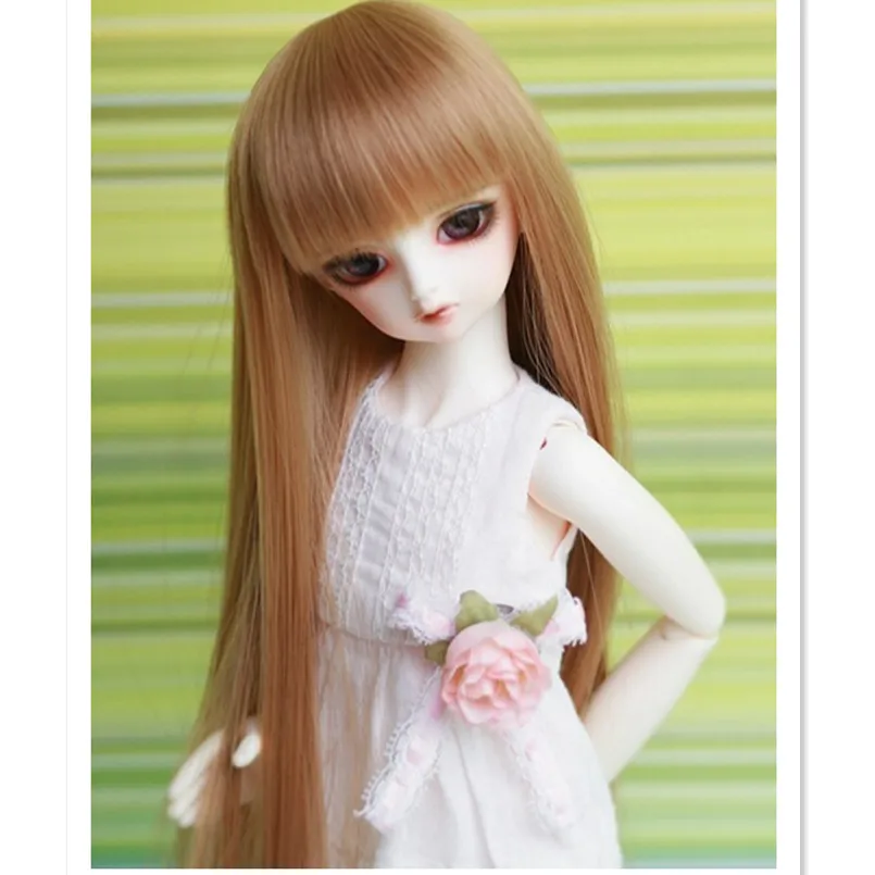(17 5-19 см) 1/4 BJD аксессуары для кукол высокотемпературные Длинные прямые парики |