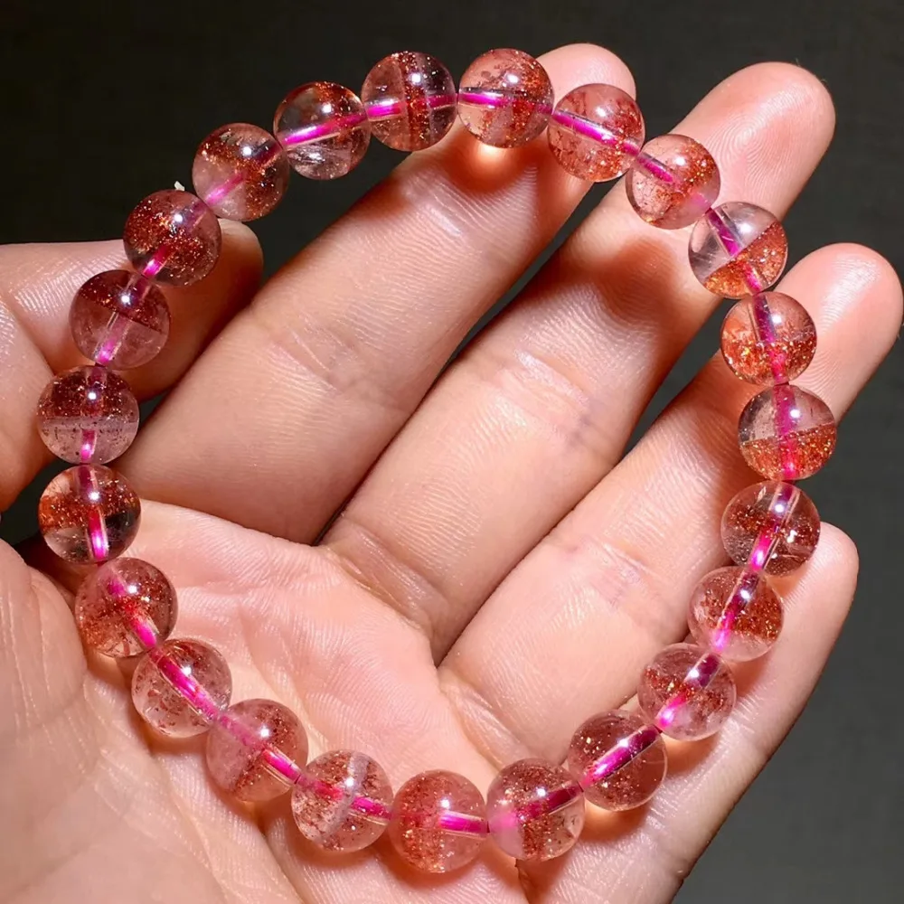 Подлинная натуральная Lepidocrocite кварц красный супер семь прозрачный 8 2 мм круглый