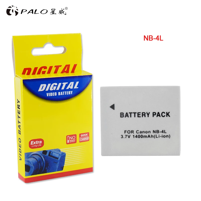 Литий ионный аккумулятор Palo NB 4L NB4L для камеры Canon IXUS 30 40 50 55 60 65 80 100 I20 PowerShot SD1000
