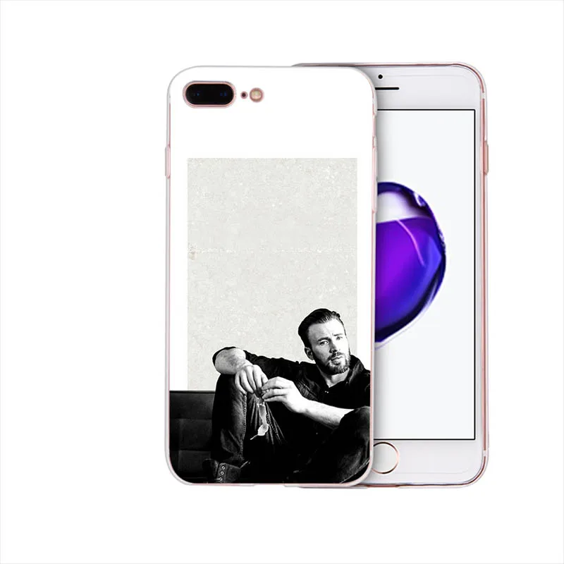 Криса Эванса Марвел Капитан Америка мягкий чехол для iPhone X чехол для телефона XS max XR 6plus 6s 6 Coque 5 5S SE 7 8 8plus 7plus Funda