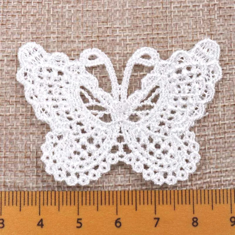 10pcs 55x41mm Микс винтажная белая Цветочная вышивка из кружевной ткани аппликация швейная нашивка Лента кружевная ткань аксессуары для одежды украшение 10-50 шт - Цвет: 10pcs 55x41mm
