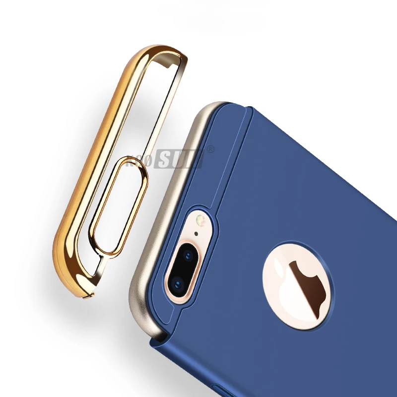 Матовый Жесткий пластиковый Чехол для iPhone 7 8 plus оболочка автомобильный магнитный