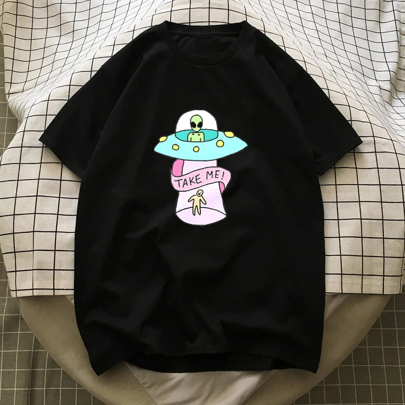 Take Harajuku Эстетическая Женская хлопчатобумажная рубашка 2019 забавная футболка