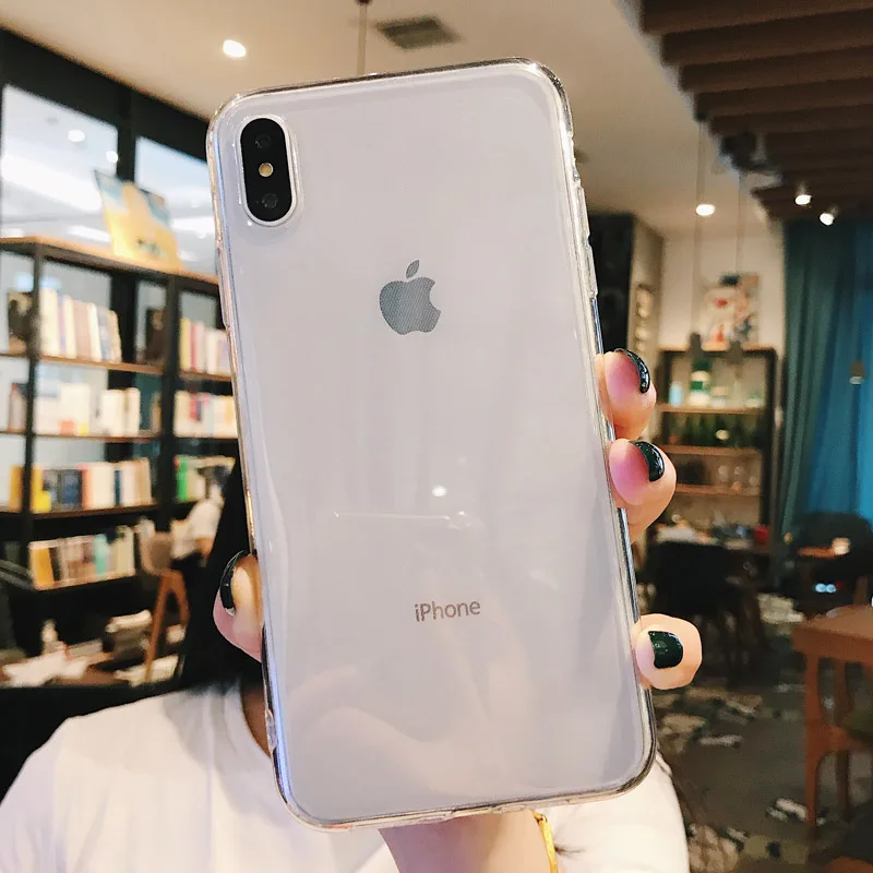 Lovebay прозрачный силиконовый чехол для телефона для iPhone 6, 6s, 7, 8 Plus, Xs, XR, XS Max, мягкий ТПУ прозрачный чехол для iPhone X, карамельный цвет, чехол - Цвет: AC5701TR