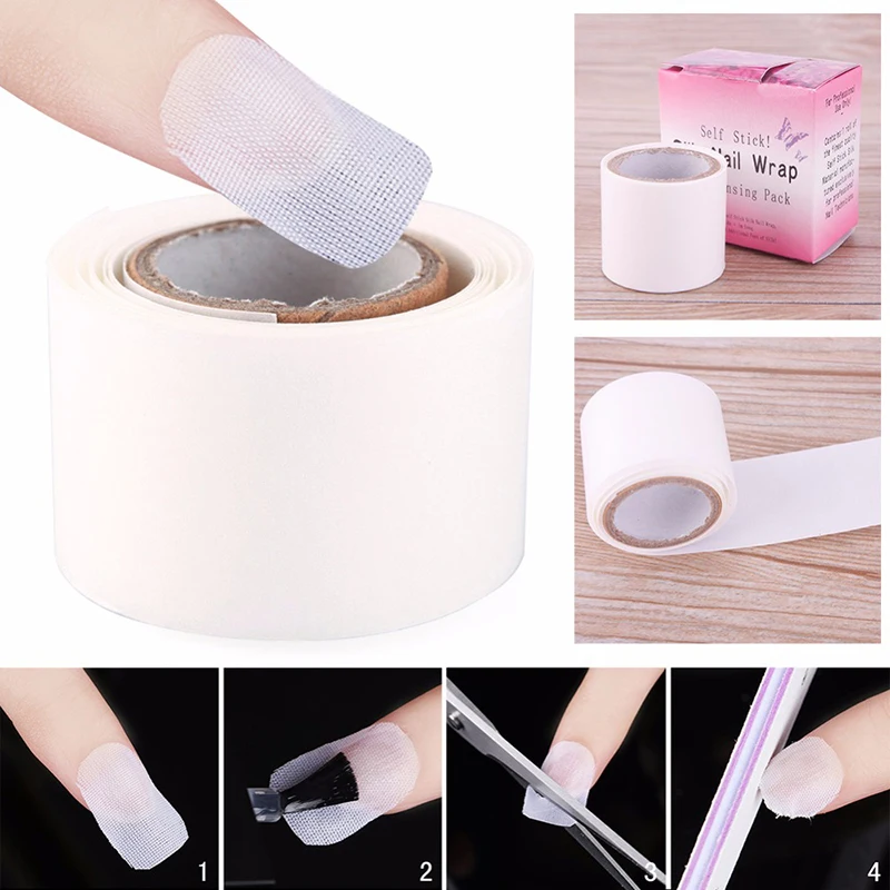 1 рулон самодельная белая клейкая шелковая защитная лента для ногтей