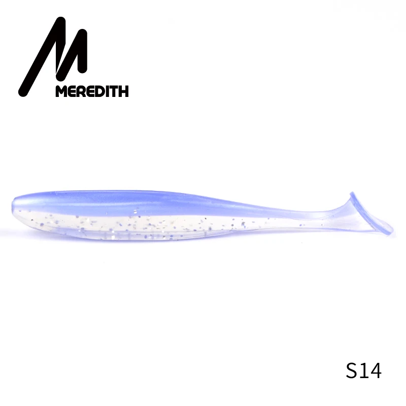 Классические мягкие приманки Meredith Easy Shiner, 10 см/4,8 г, 7 шт./лот, плавающие приманки, искусственные силиконовые приманки, рыболовные снасти, рыболовные приманки - Цвет: S14