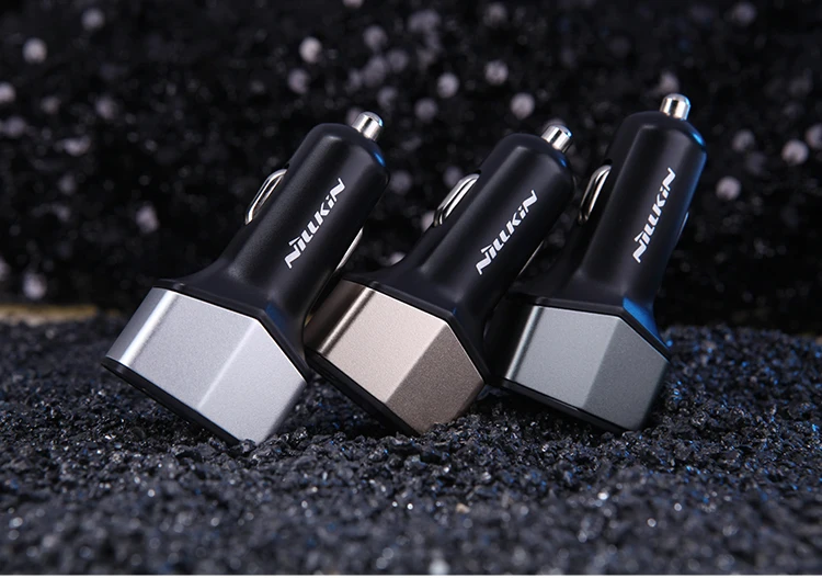 Nillkin Quick Charge 3,0 Автомобиля Зарядное устройство с двумя портами usb type-c для Apple iPhone 7 PLUS Xiaomi Huawei Meizu samsung Galaxy S8 плюс A3 A5 A7