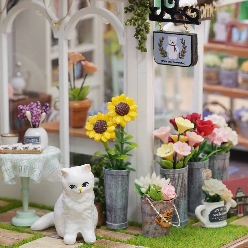 Diy Miniatura кукольный домик парниковый деревянный модели наборы с музыкой