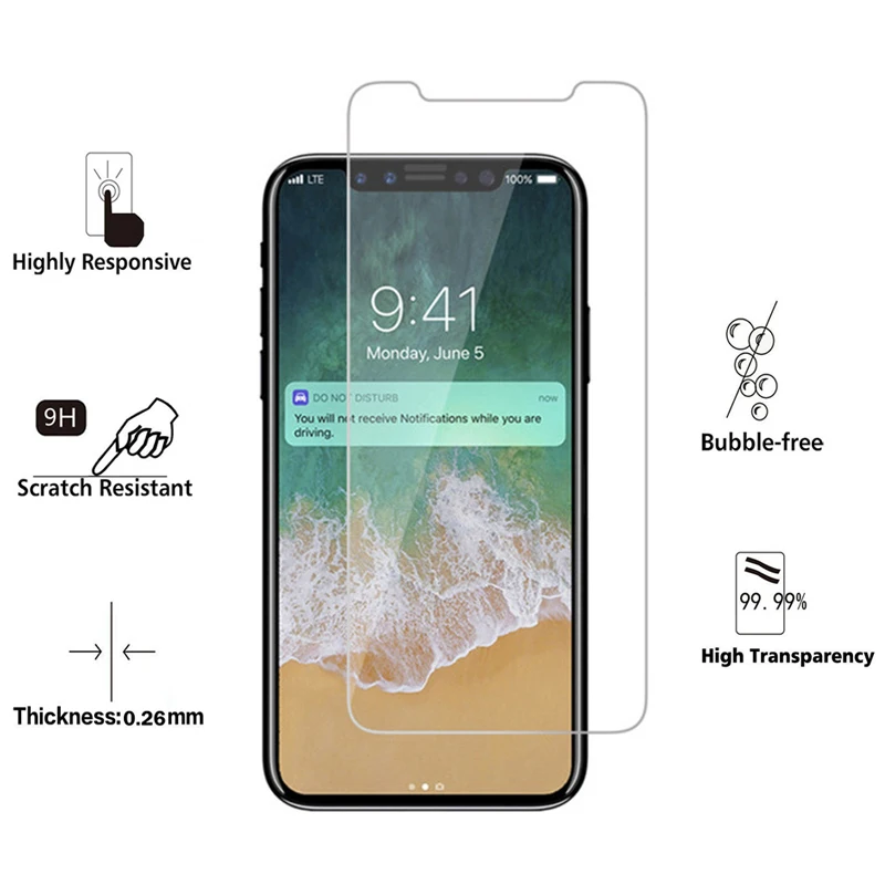 1000 шт 9H Премиум 2.5D Закаленное стекло для iPhone 11 Pro Max XS XR X 8 7 6 6S Plus 5s SE Защитная пленка для экрана с новой упаковкой