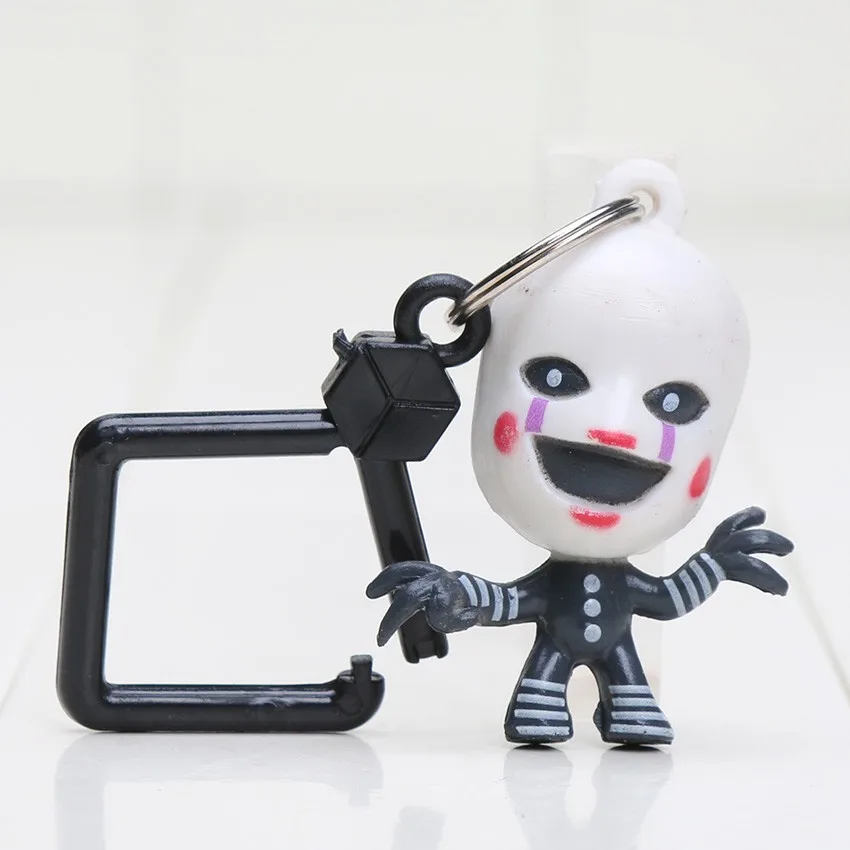 10 шт./компл. 6 см с рисунком персонажей из игры «пять ночей в Фредди» цепочка для ключей «Five Nights at Freddy's», «пять ночей клип брелок-подвеска персонажей Золотой Фредди шар мангл фигурка игрушки