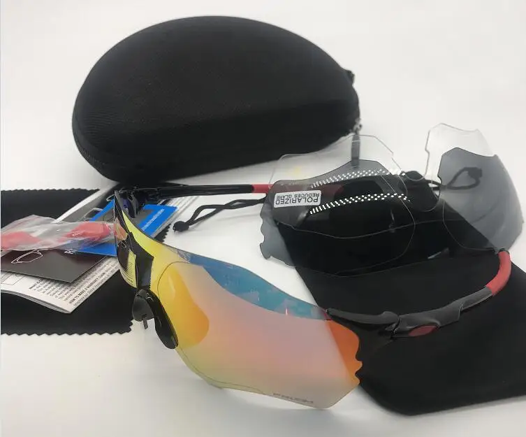 Polarized 3 Lens Мужские и женские поляризационные очки для бега, верховой езды, рыбалки, Mtb, езды на велосипеде, очки для шоссейного велосипеда, спортивные солнцезащитные очки, велосипедные очки - Цвет: Polarized 3 Lens