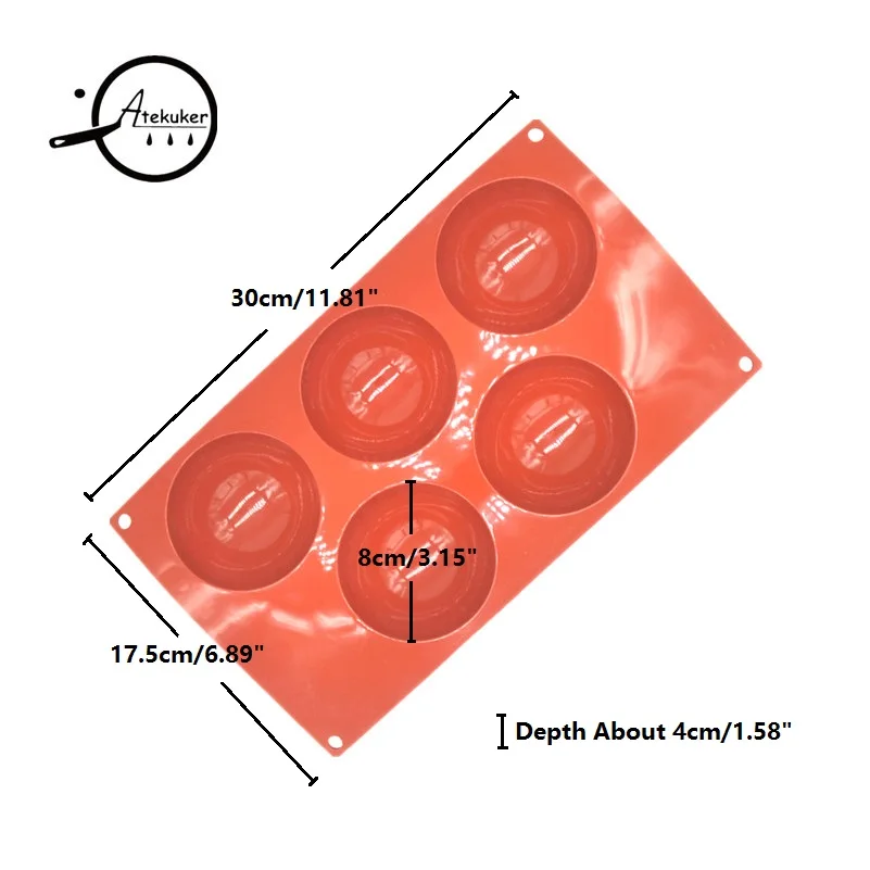 2 шт. полукруглые силиконовые формы для выпечки муссов форма торта силиконовая