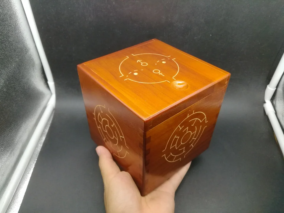 Деревянная жесткая головоломка, коробка, сложная 3D лабиринт, головоломка, игра, игрушка, новинка, монета, копилка, подарок для детей