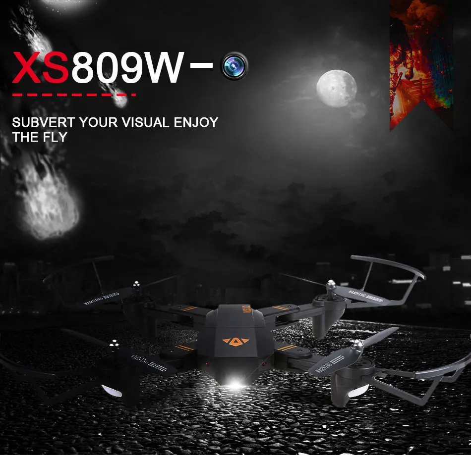 Visuo XS809W XS809HW Квадрокоптер мини складной селфи Дрон с Wifi FPV 0.3MP/2MP камерой удержание высоты RC Дрон Vs JJRC H47 E58