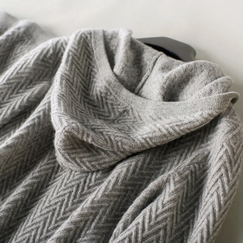 Зима 2019 размера плюс шерсть вязаная теплая с длинным рукавом кашемировый свитер