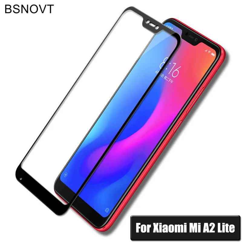 Защитное стекло для экрана Xiaomi Mi A2 Lite закаленное с полным клеем BSNOVT|Защитные