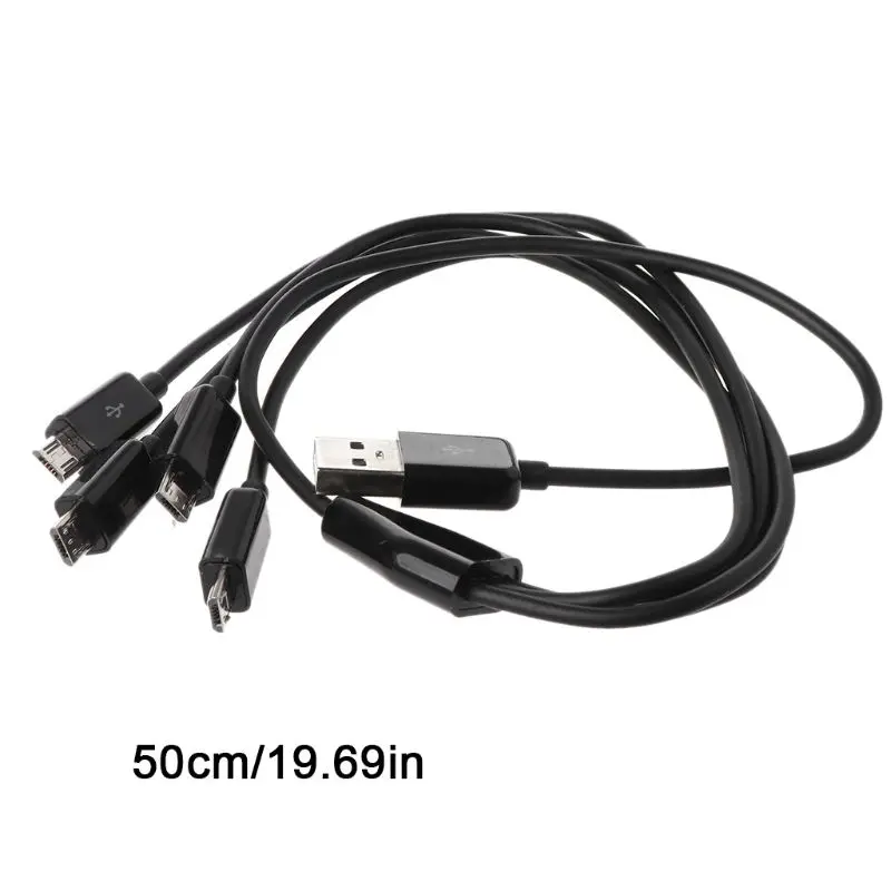 Портативный USB 2 0 Тип A с 4 разъемами Micro для Samsung Xiaomi мобильный телефон планшет