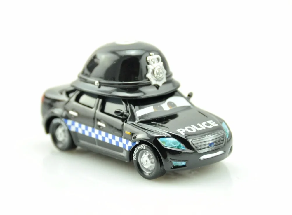 Disney Pixar Cars Lightning Mcqueen Mark Wheelsen Police UK 1:55 Масштаб литье под давлением металлический