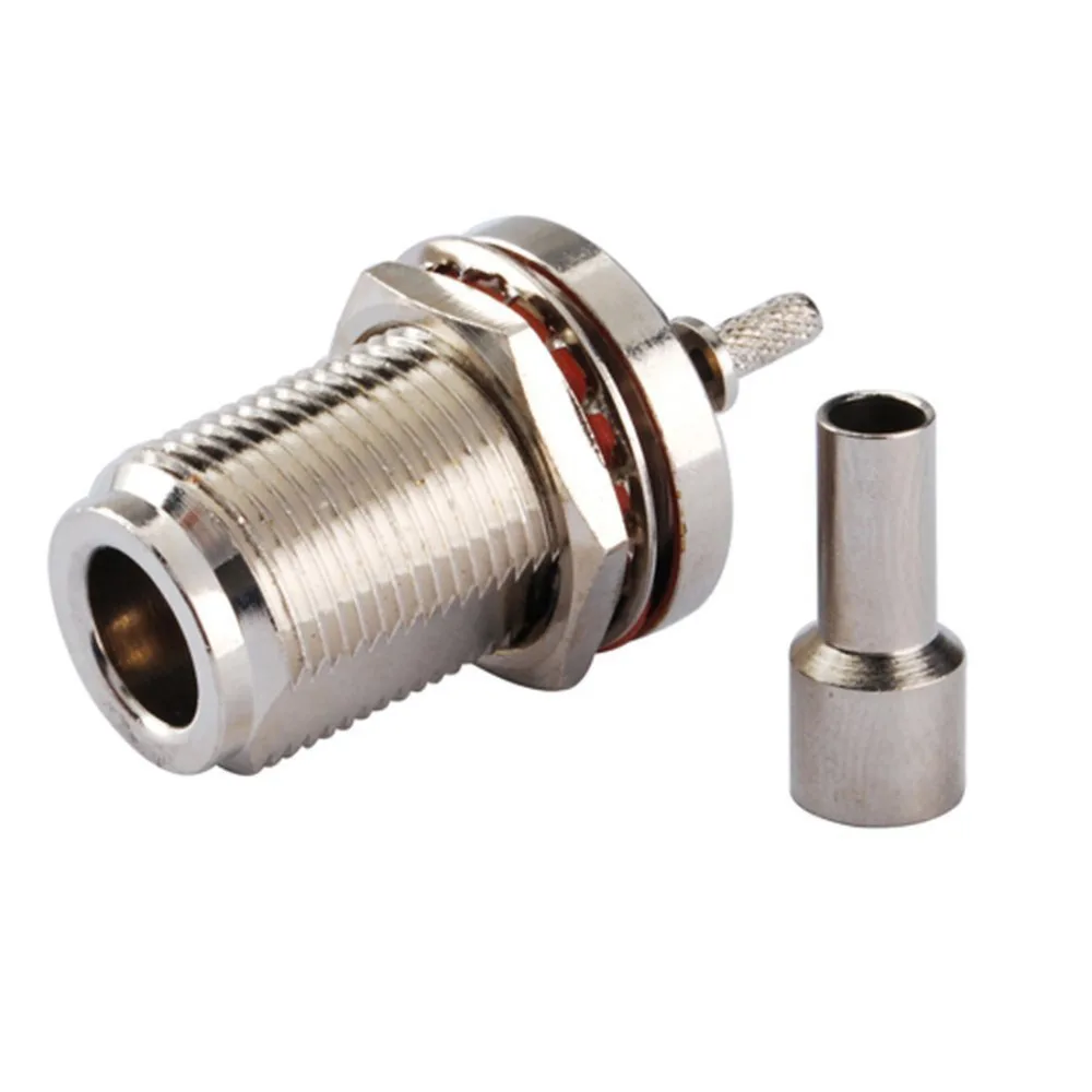 РЧ соединитель Адаптер Коаксиальный N Женский уплотнительное кольцо обжим для