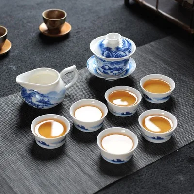 a Китайский стиль Jingdezhen Крышка чайника bowlKung Fu чайный набор Pu'er чайная чашка труба чайные аксессуары маленькая чайная чаша чайные чашки - Цвет: a