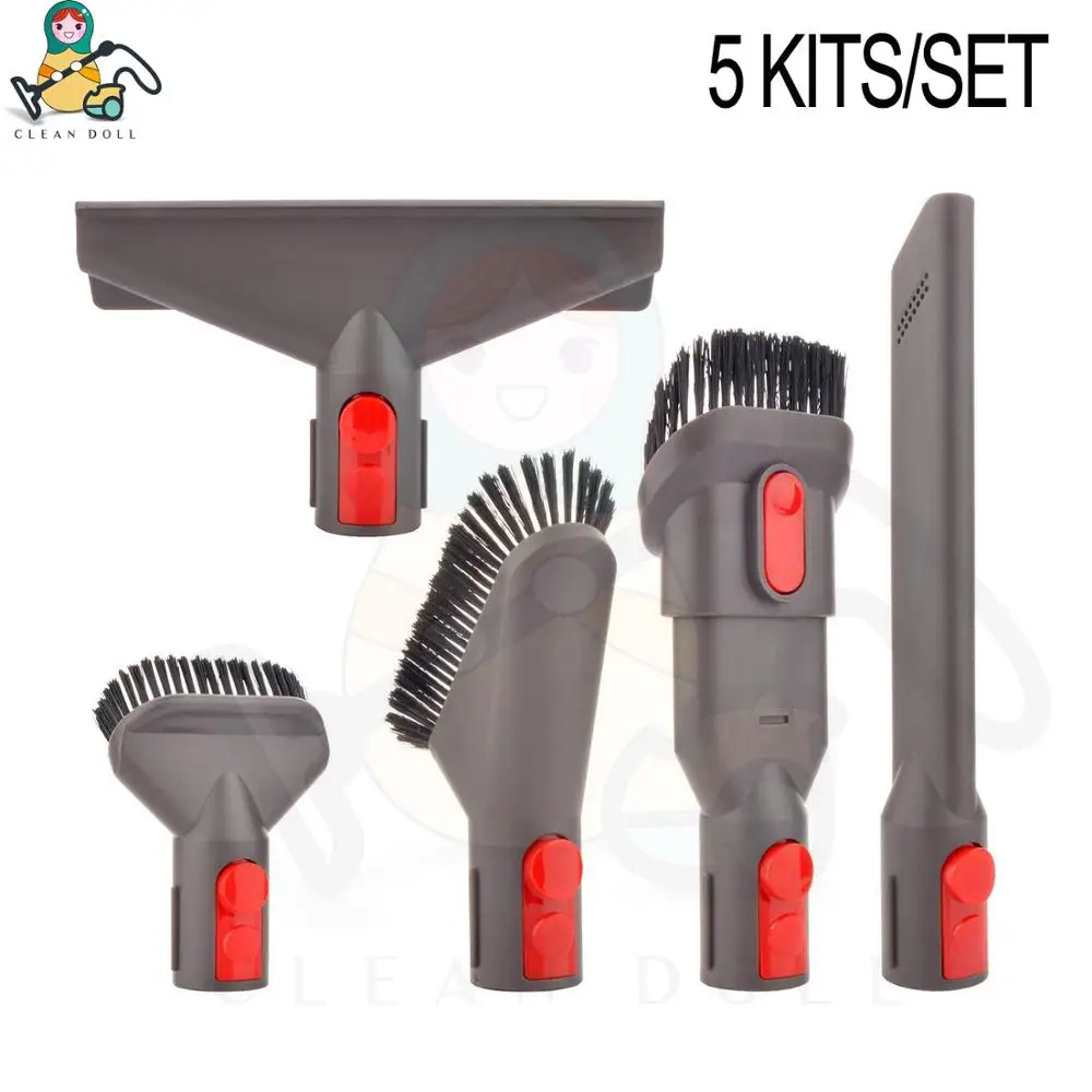 DY-V7-TOOL-5PK 1 шт Удлинительный шланг 5-PCS крепления Наборы инструментов Чистящая щётка для Dyson V7 V8 V10 запасные части для пылесос Dyson - Цвет: DY-V7-TOOL-5PK