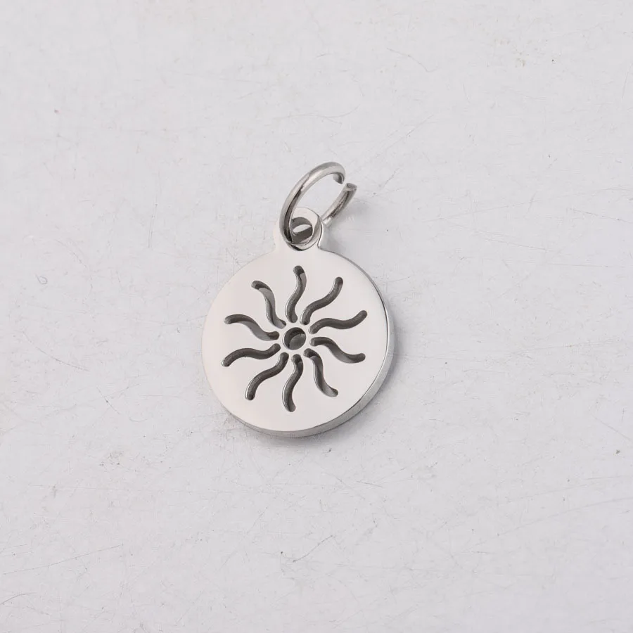 

Jaymaxi Sun Pendants 12 * 17mm Stainless Steel High Polishing DIY Accessories for Necklace Making 20Pieces/lot