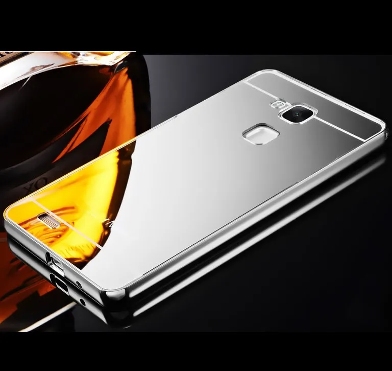 Качественный акриловый зеркальный чехол с металлической рамкой для huawei Honor 7, защитный чехол s, чехол для huawei Honor 7, чехол s