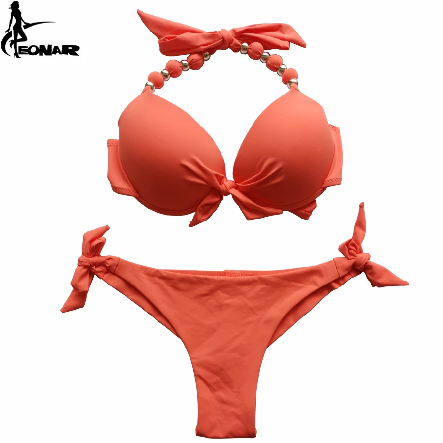 Женский купальник пуш ап EONAR в бразильском стиле комплект для плавания