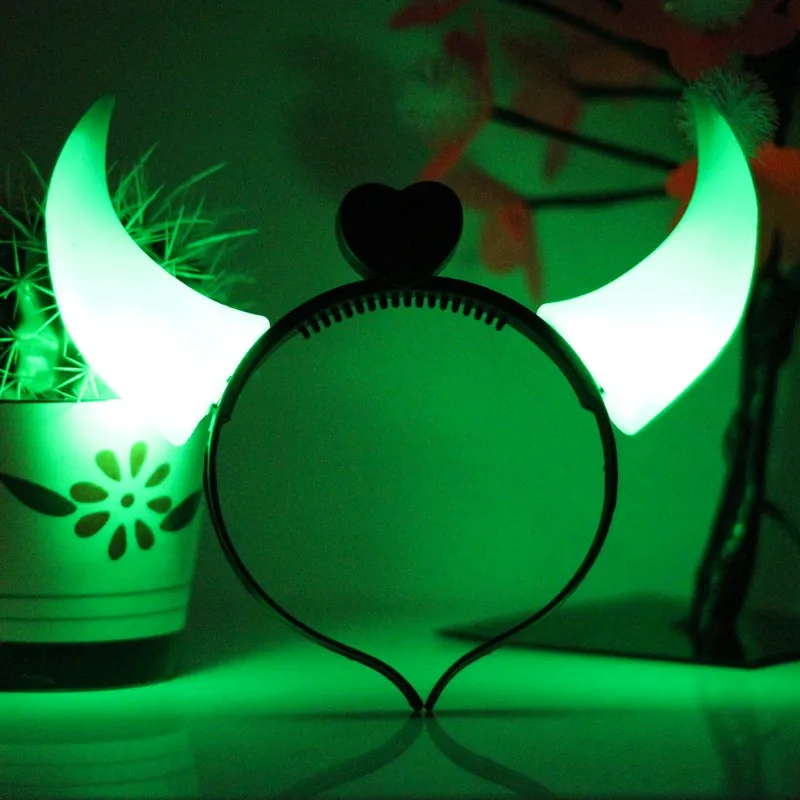 1 шт./рожковый светодиодный головной убор светящийся светильник для Хэллоуина