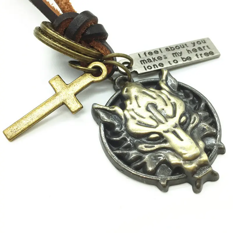 Ожерелье мужское/женское из натуральной кожи модная винтажная подвеска в стиле