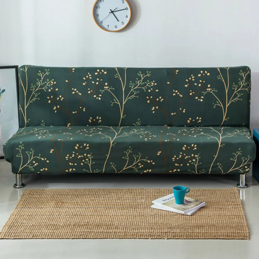 Чехол для дивана без подлокотников эластичный зеленый чехол ветка дерева