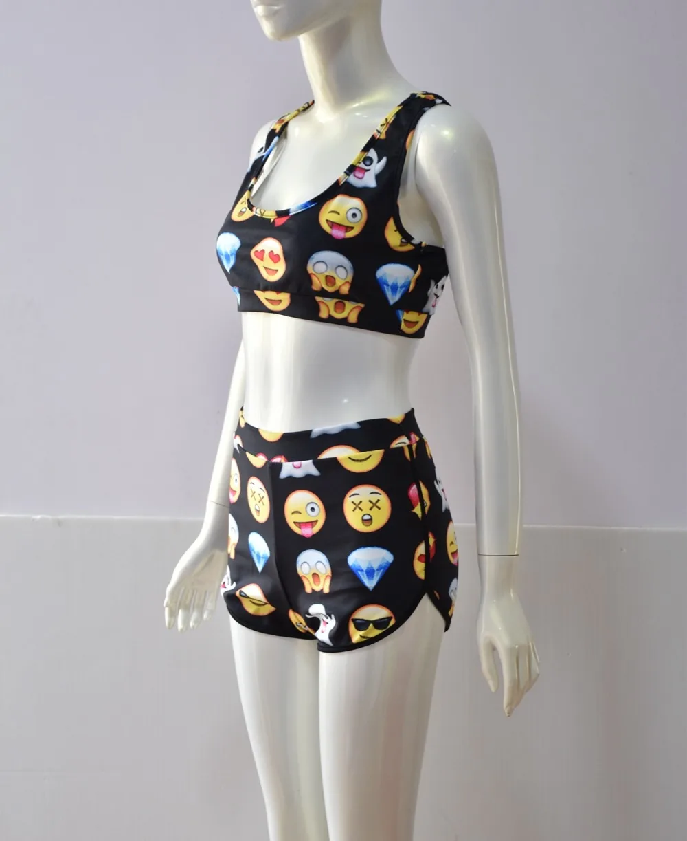 Комплект Танкини с принтом в виде героев мультфильмов женский купальник высокой