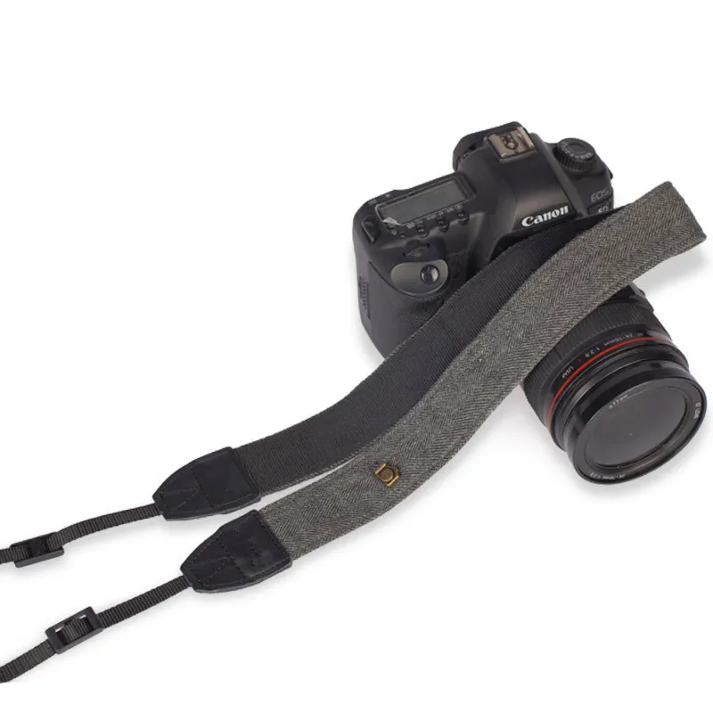 Винтажный ремешок из натуральной кожи и хлопка для камеры Леопардовый серии SLR DSLR