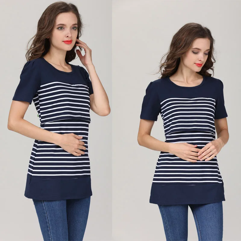 Emotion Moms Shor Sleeve повседневные топы для беременных футболки кормления Одежда одежда