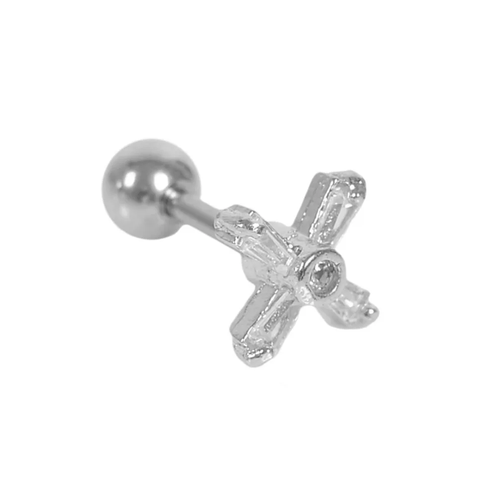 1Pcs Surgical Steel Crystal Different Design Ear Studs Cartilage Earrings Tragus Helix Piercing Gauges Lip Rings | Украшения и