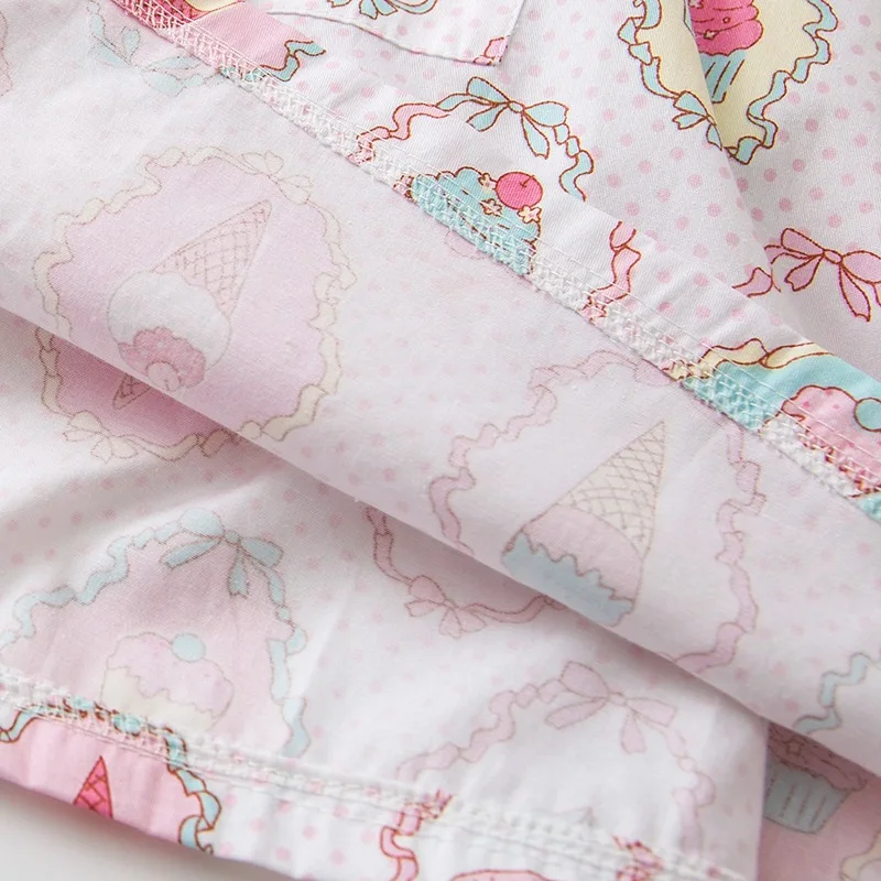 Girls Dresses Printed Cotton Cute Kids For Sweet Ice Cream Children Clothing New Year Princess Clothes | Детская одежда и обувь