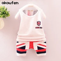 hot sale new baby boy clothes best quality cotton kids clothing sets summer sleeveless boys shirt shorts body suits