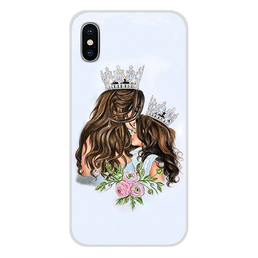 Аксессуары для маленькой мамы и дочки чехлы телефонов Samsung Galaxy A3 A5 A7 J1 J2 J3 J5 J7 2015 2016