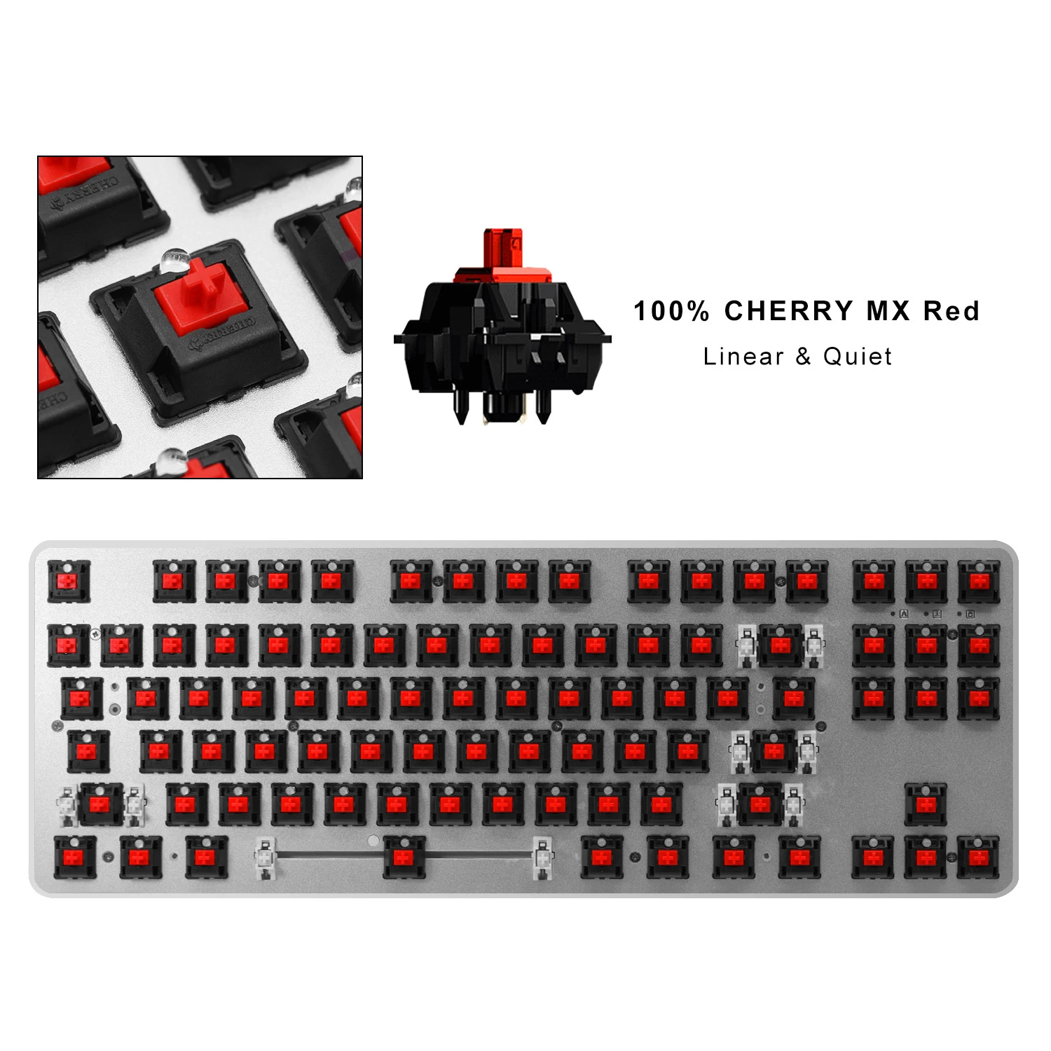 RGB Механическая игровая клавиатура-Cherry MX Switch-TKL 87 Key-Радужная подсветка-для офисной игры и повседневного использования-QWERTY-Раскладка