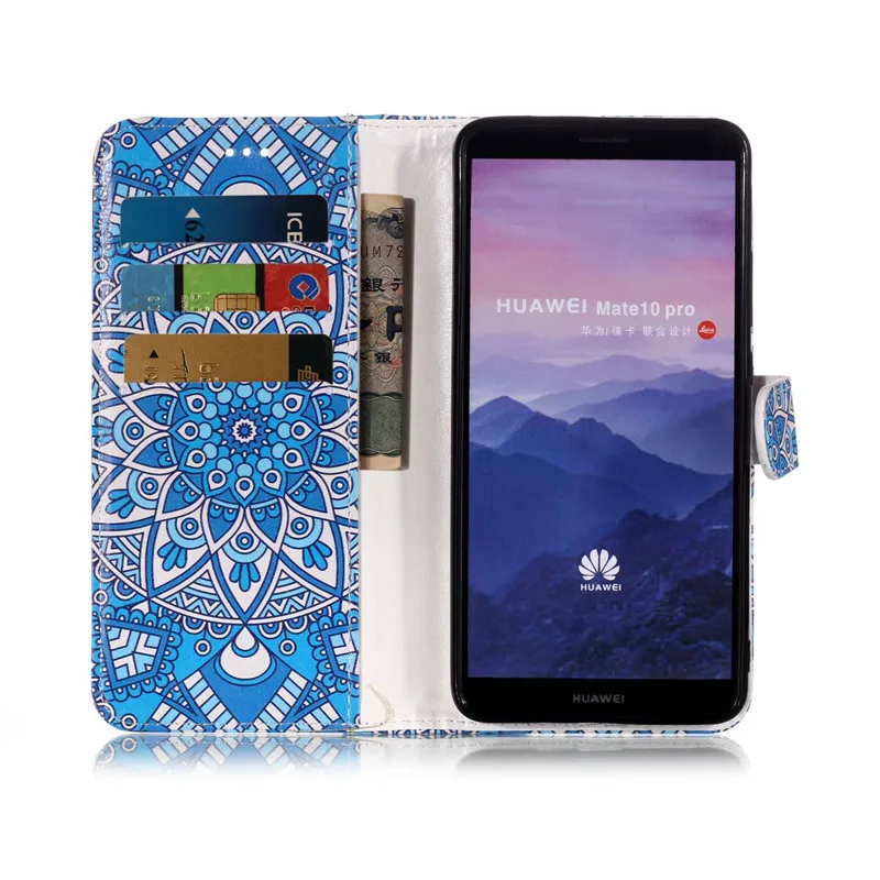 Для huawei Коврики 10 Pro Чехол 6 0 дюймов Роскошный кожаный бумажник чехол для телефона
