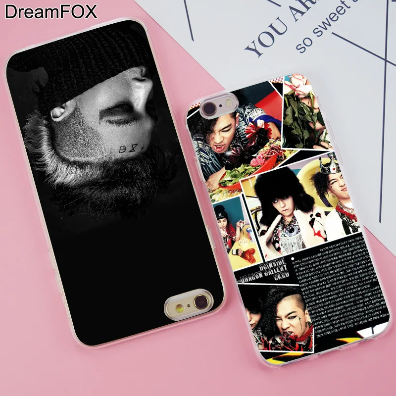 DREAMFOX K105 G Dragon Taeyang Soft TPU Silicone Case Cover For Apple iPhone 11 Pro X XR XS Max 8 7 6 6S Plus 5 5S SE 5C 4 4S |